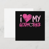 Godmoeder Ik hou van mijn godmoeders hart Kaart (Voorkant / Achterkant)