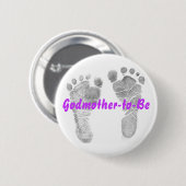 Godmoeder-in-be Ronde Button 5,7 Cm (Voorkant /achterkant)