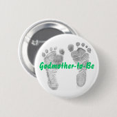 Godmoeder-in-be Ronde Button 5,7 Cm (Voorkant /achterkant)