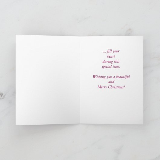 Godmoeder Kersthart over boom Eenvoudige Joys Feestdagen Kaart (Binnen)