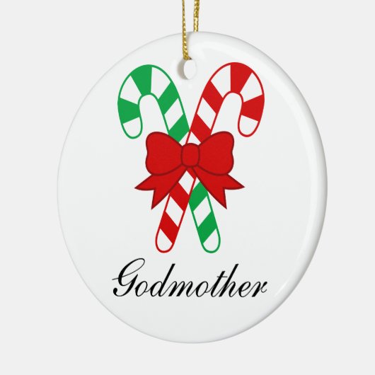 Godmoeder kerstversiering keramisch ornament (Links)