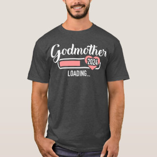 Godmoeder laadt 2024 voor zwangerschapsaankondigin t-shirt