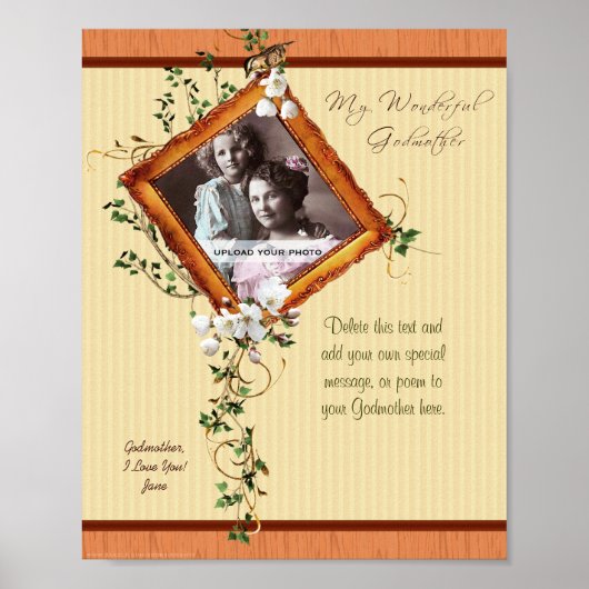 Godmoeder Lily 8x10 Foto Aangepaste Sjabloon afdru Poster (Voorkant)
