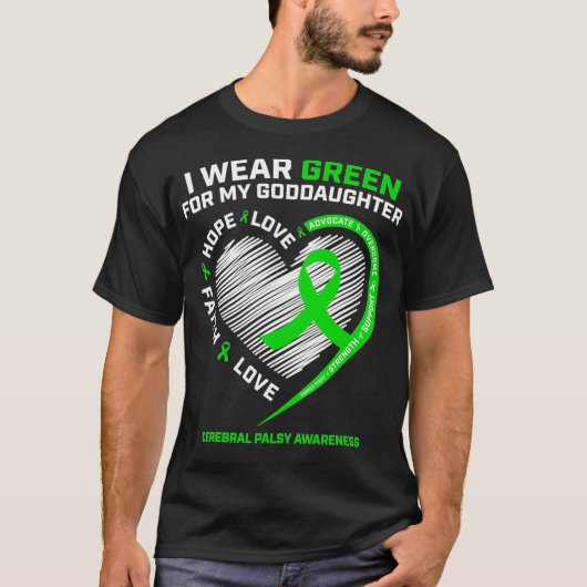 Godmoeder Mannen die ik groen Draag voor mijn doch T-shirt (Voorkant)