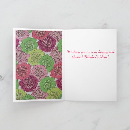 Godmoeder Moederdag Card -  Floral Kaart (Binnen)