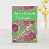 Godmoeder Moederdag Card -  Floral Kaart (Gele Bloem)