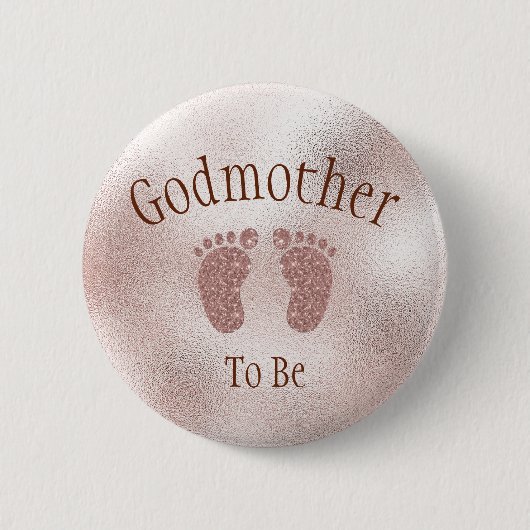 Godmoeder om Baby shower roze Baby te worden Ronde Button 5,7 Cm (Voorkant)