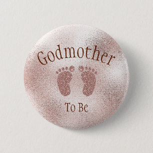 Godmoeder om Baby shower roze Baby te worden Ronde Button 5,7 Cm