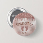 Godmoeder om Baby shower roze Baby te zijn Ronde Button 5,7 Cm (Voorkant /achterkant)