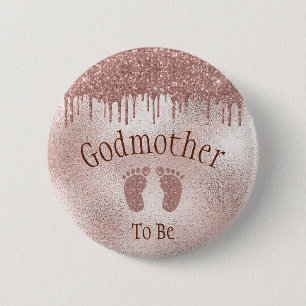 Godmoeder om Baby shower roze Baby te zijn Ronde Button 5,7 Cm