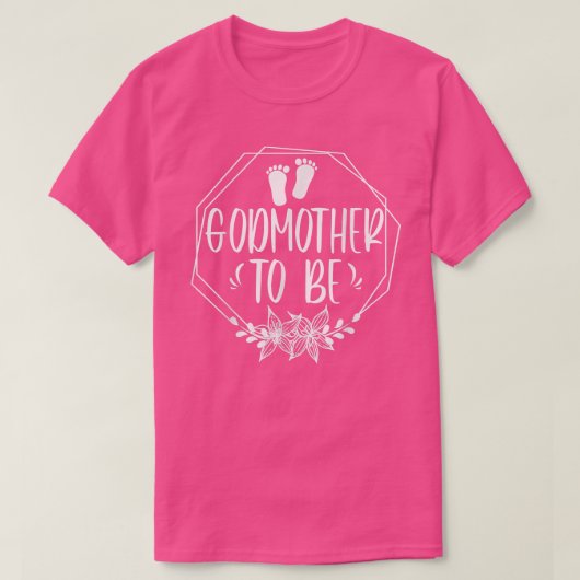 Godmoeder om Baby shower te worden T-shirt (Design voorkant)