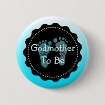 Godmoeder om Blue Baby Boy Baby shower Button te z