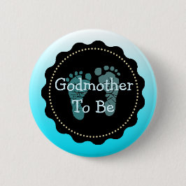 Godmoeder om Blue Baby Boy Baby shower Button te z