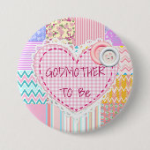 Godmoeder om Button van het Baby shower van het ha (Voorkant)