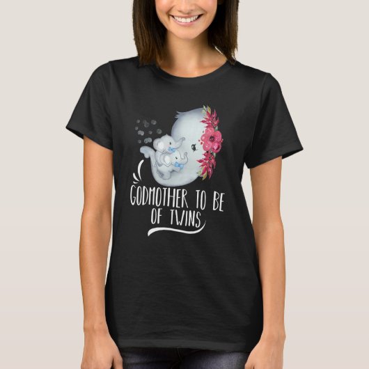 Godmoeder om tweelingkinderen te zijn van baby boy t-shirt (Voorkant)