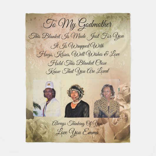 Godmoeder personaliseert Fleece Blanket (Voorkant)