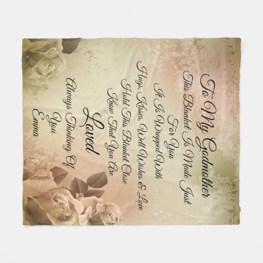 Godmoeder personaliseert fleece deken (Voorkant (Horizontaal))