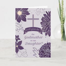 Godmoeder Request for Daughter Bold Plum Botanical Kaart