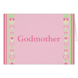 Godmoeder Roze Modern Circles Card