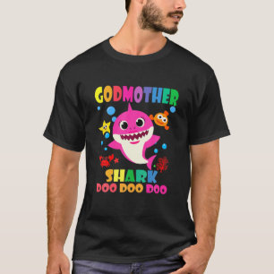 Godmoeder Shark Doo Funny Baby Mammie Papa Kind T-shirt