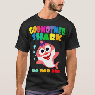 Godmoeder Shark Gift Cute Baby Shark Family Matchi T-shirt