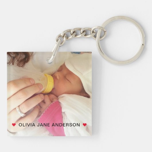 Godmoeder Speciaal Jaar Vaste Foto Sleutelhanger (Achterkant)