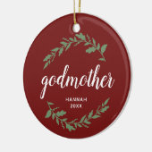 Godmoeder Specialized Gift Festive Laurel Wreath Keramisch Ornament (Links)