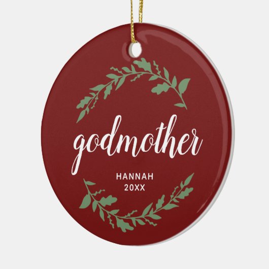 Godmoeder Specialized Gift Festive Laurel Wreath Keramisch Ornament (Links)