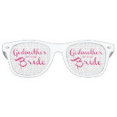 Godmoeder van Bride Pink Retro Zonnebril (Voorkant)