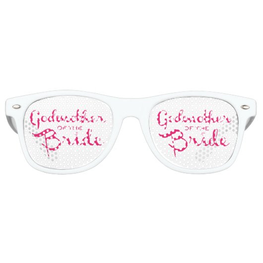 Godmoeder van Bride Pink Retro Zonnebril (Voorkant)