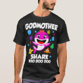 Godmoeder van de Baby haaiendag Godmoeder Sha T-shirt (Voorkant)