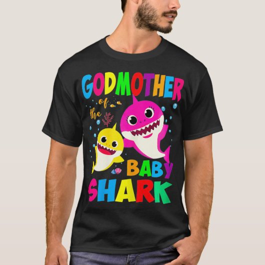 Godmoeder van de Baby haaiendag Godmoeder Sha T-shirt (Voorkant)