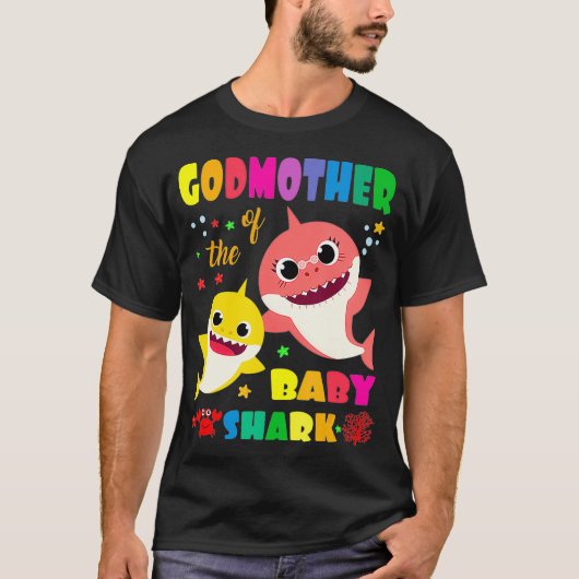 Godmoeder van de Baby haaiendag mama _ T-shirt (Voorkant)
