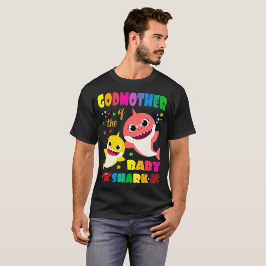 Godmoeder van de Baby haaiendag mama _ T-shirt (Voorkant volledig)