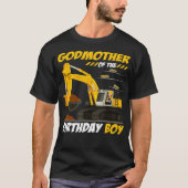 Godmoeder van de Birthday Boy Construction Birthda T-shirt (Voorkant)