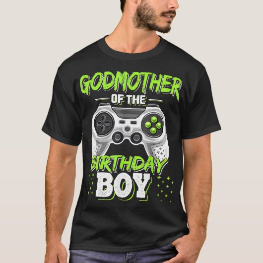 Godmoeder van de Birthday Boy Matching Video Game T-shirt (Voorkant)