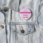 Godmoeder van de Bride Pink Lace Ribbon Ronde Button 5,7 Cm (In situ)