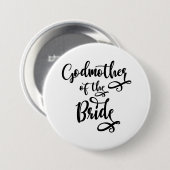 Godmoeder van de Bride Ronde Button 7,6 Cm (Voorkant /achterkant)