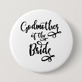 Godmoeder van de Bride Ronde Button 7,6 Cm (Voorkant)