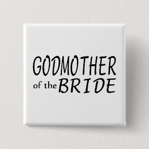 Godmoeder van de Bride Vierkante Button 5,1 Cm
