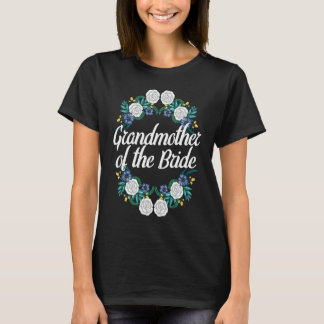 Godmoeder van de bruid bloemenkrans Bruidsdouche T-shirt