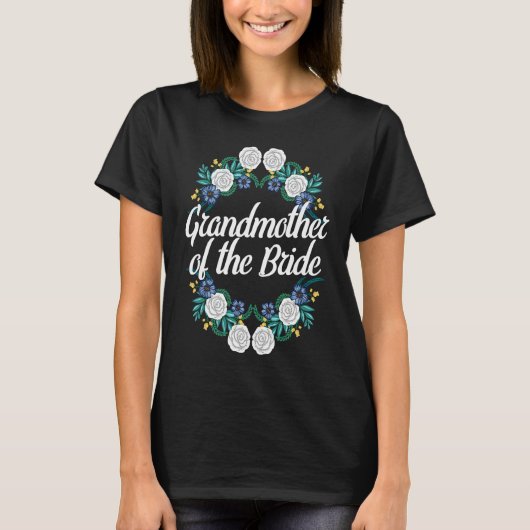 Godmoeder van de bruid bloemenkrans Bruidsdouche T-shirt (Voorkant)