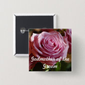 Godmoeder van de Button van de Groom Roos (Voorkant /achterkant)