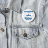 Godmoeder van de eerste Birthday Prince Ronde Button 5,7 Cm (In situ)