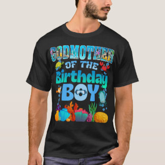 Godmoeder Van De Verjaardagsjongen Aquarium Zee Di T-shirt