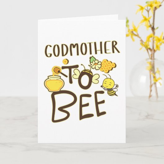 Godmoeder van zwangerschap kaart (Gele Bloem)