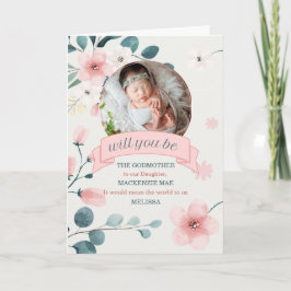 Godmoeder Verzoek om Perzikbloesems met foto Kaart