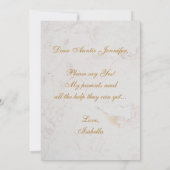 Godmoeder Voorstel Foto Rozenkrans Script Marmer (Achterkant)