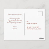 Godmoeder Voorstel Roos Gold White Oval Script Briefkaart (Achterkant)