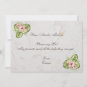 Godmoeder Voorstel Tropische bladeren Floral Hibis Kaart (Achterkant)